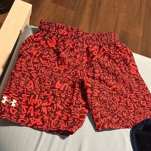 Under Armour Kids Graphic Red Shorts